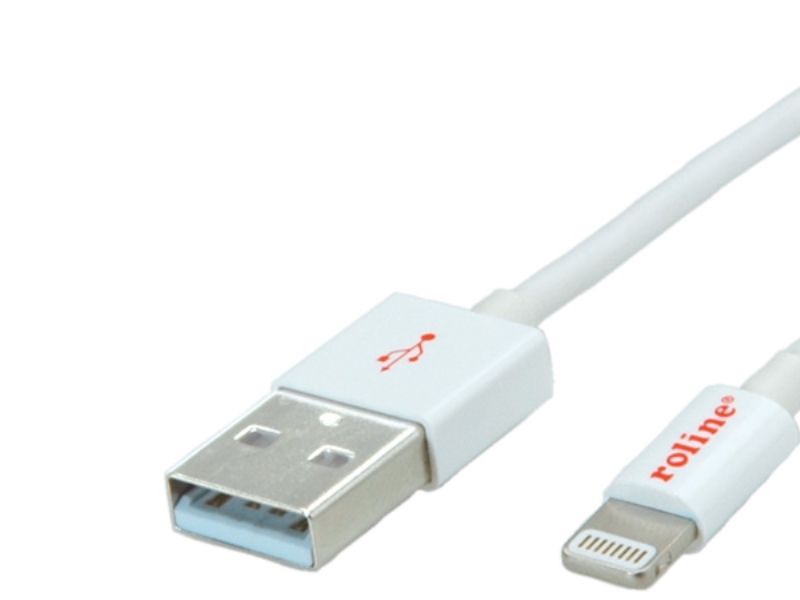 Roline Lightning To Usb Cable For Iphone, Ipod, Ipad 1.8 M
