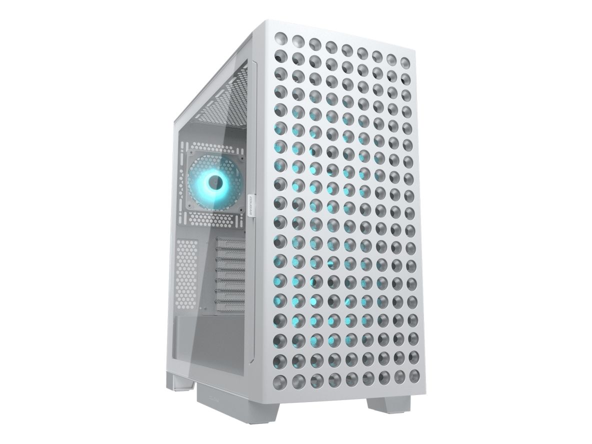 Cougar Gehäuse Midi-Tower, Airface Eco, Argb, Weiß, Midi Tower, Pc, Weiß, Atx, Ceb, Eatx, Micro Atx, Mini-Itx, Multi, Taschenlüfter