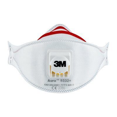 3M 9332C2, Halvmaske Respirator, Luftrensende Åndedrætsværn, Ffp3, Gas & Oil, Generel Fremstilling, Industriel Vedligeholdelse, Hvid, Ce