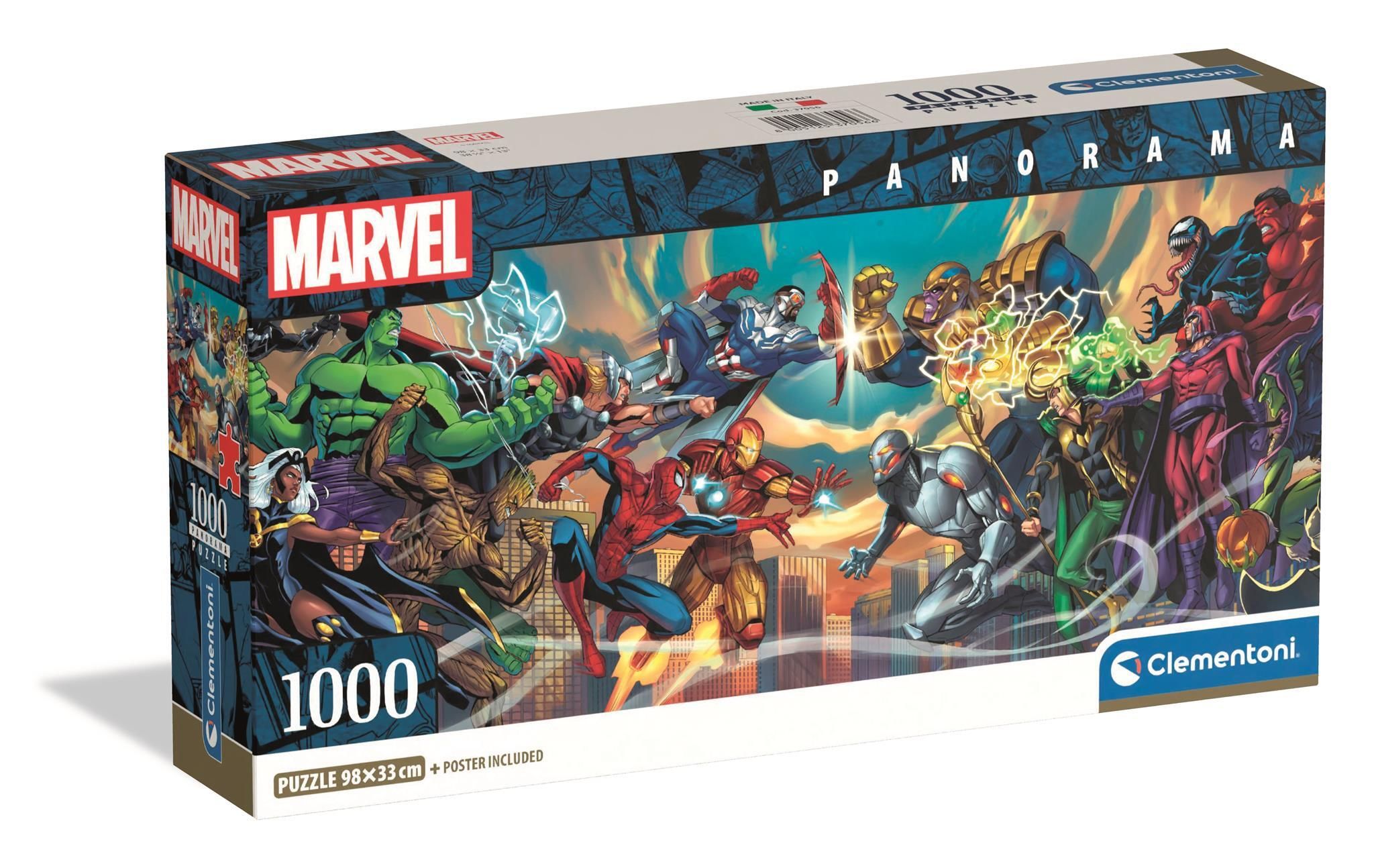 Clementoni Puslespil Panorama Hqc Marvel Heroes Vs Villains, 1000 Brikker