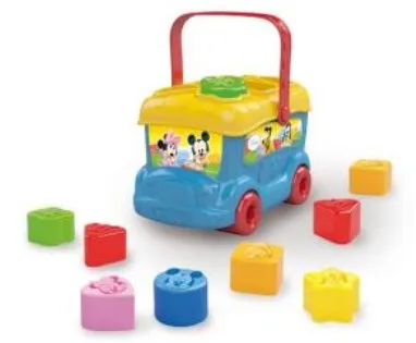 Stablelegetøj til baby - Clementoni Mickey Mouse Bus, 9 dele