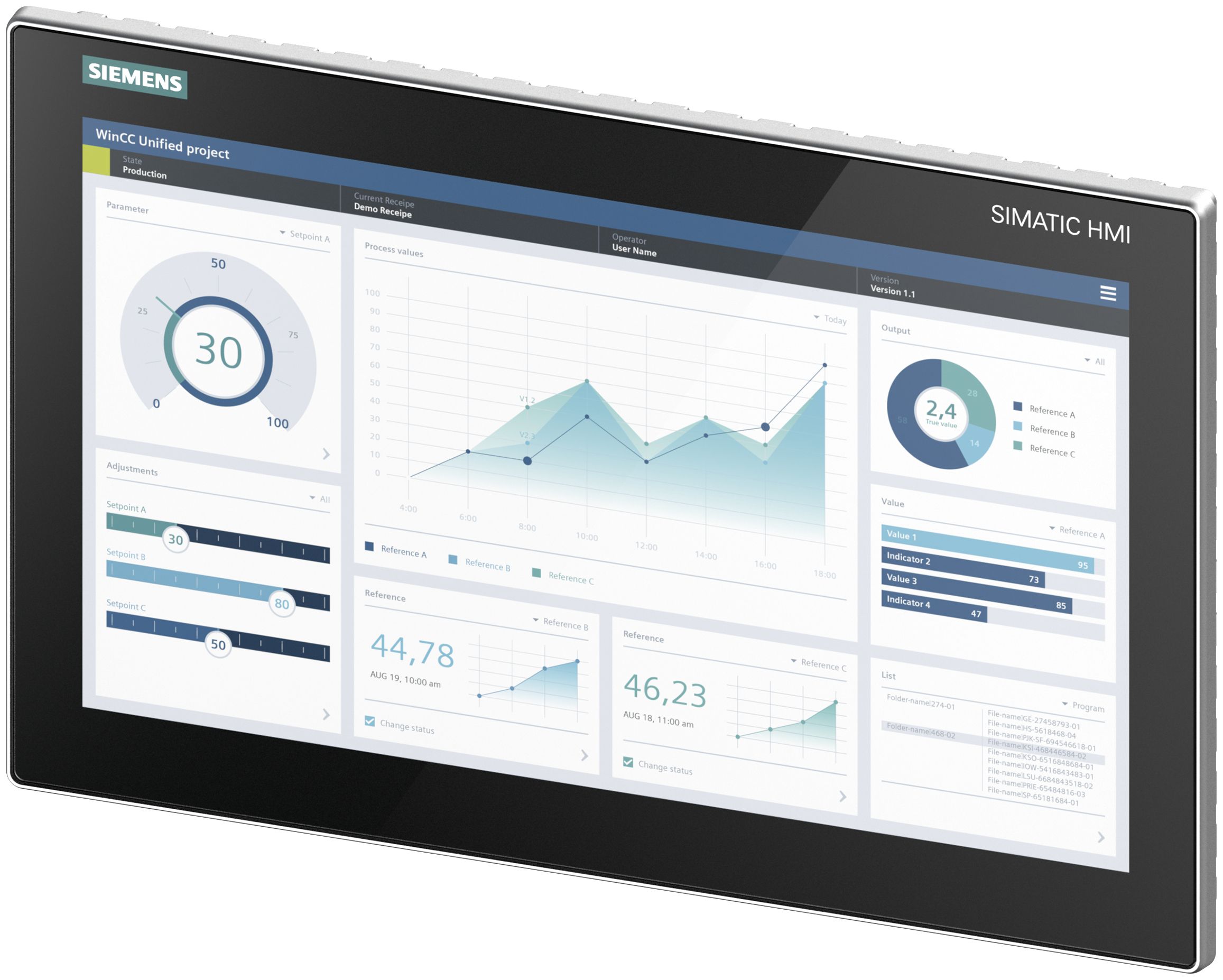 Siemens 6AV2128-3QB06-0AX1, 39,6 cm (15,6), 768 x 1366 pixel, LCD, TFT, 398 mm, 257 mm