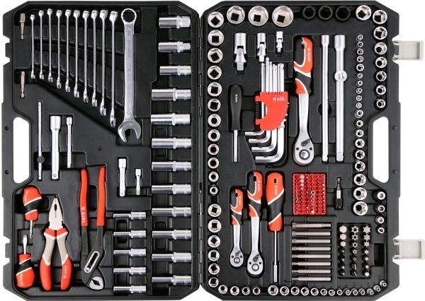 Yato Schlüssel-Set 225-Tlg 1/2"/3/8"/1/4" Xxl