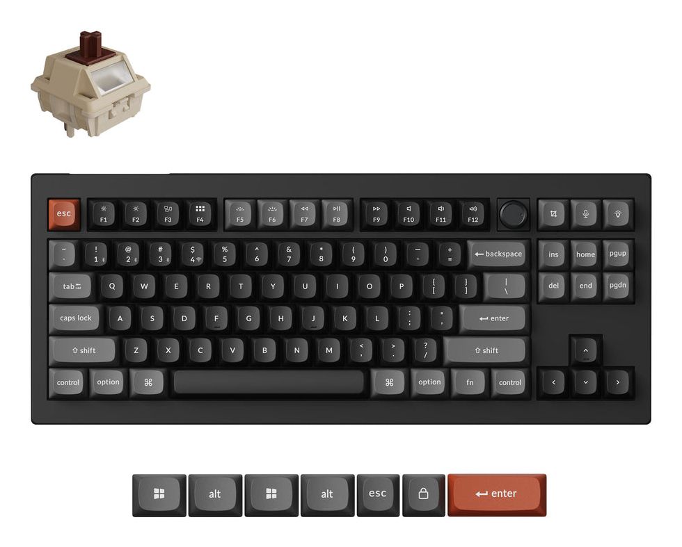 Keychron V3 Ultra 8K Mechanische Tastatur Kabelgebunden/Drahtlos Qwerty Schwarz