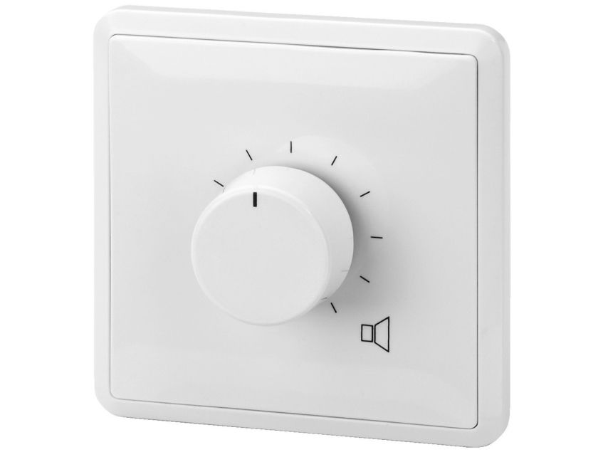 Monacor ATT-312PEU, Roterende volumenkontrol, Vægmonteret, Hvid, 50 - 18000 Hz, 80 mm, 80 mm