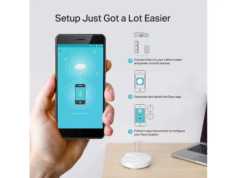 Tp-Link Deco M9 Plus – Wi-Fi-System (3 Routere) – Op Til 6750 Sq.Ft – Mesh – Gige – 802.11A/B/G/N/Ac, Bluetooth 4.2, Zigbee Home Automation 1.2 – Tri
