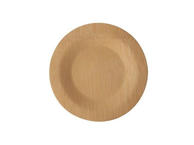 Papstar 88039 - Tallerken - Rund - Bambus - Naturlig - Almindelig - 10 stk (88039)