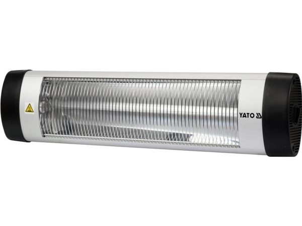 Yato YT-99530 Infrarød Varmeapparat - 2000W - Sort/Sølv (Inde & Ude Brug)