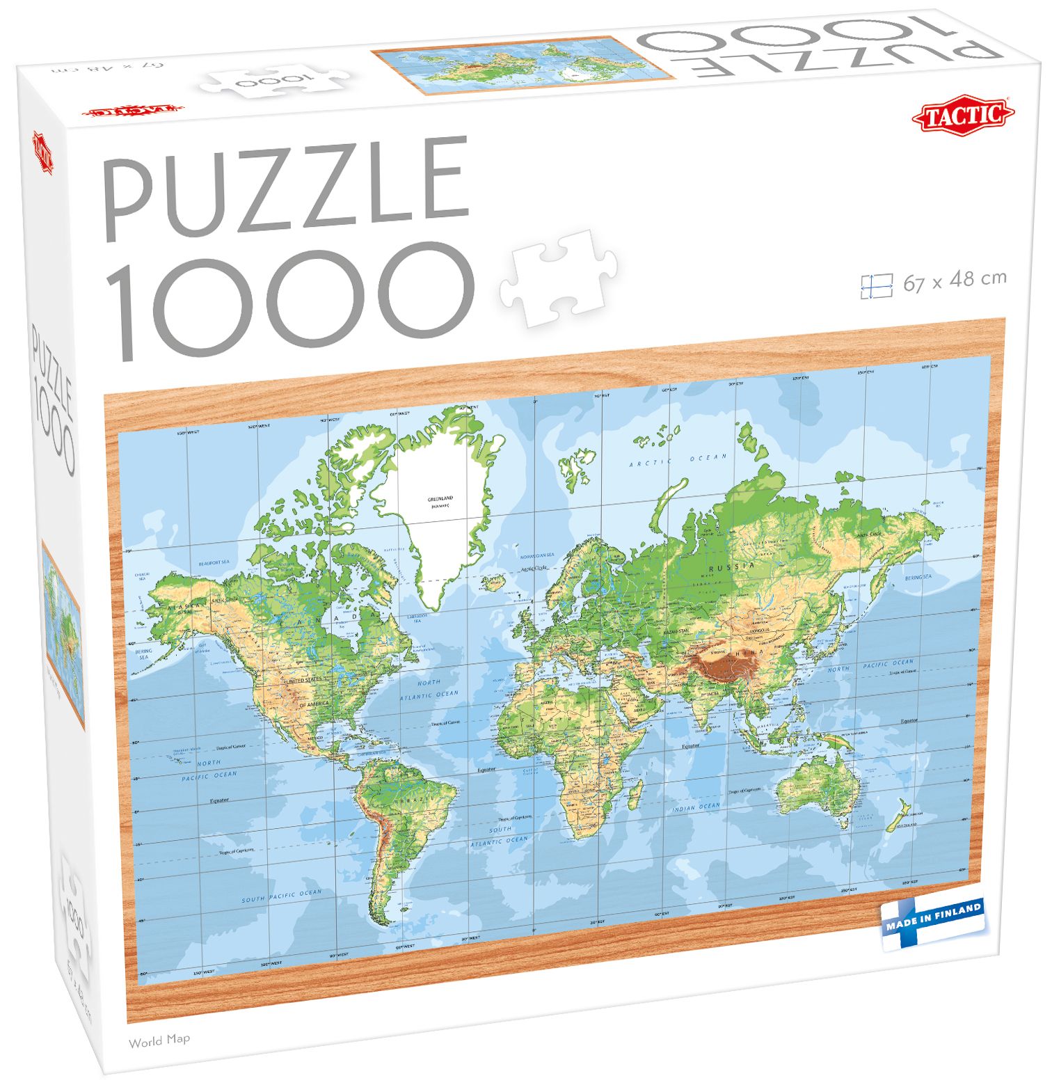Tactic World Map 1000 Pcs, 1000 Stück(E), Landkarten, 9 Jahr(E)