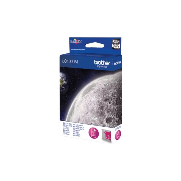 Brother Lc1000m - Magenta - Original - Blækpatron - For Brother Dcp-330, 350, 353, 357, 560, 750, 770, Mfc-465, 5460, 5860, 660, 680, 845, 885
