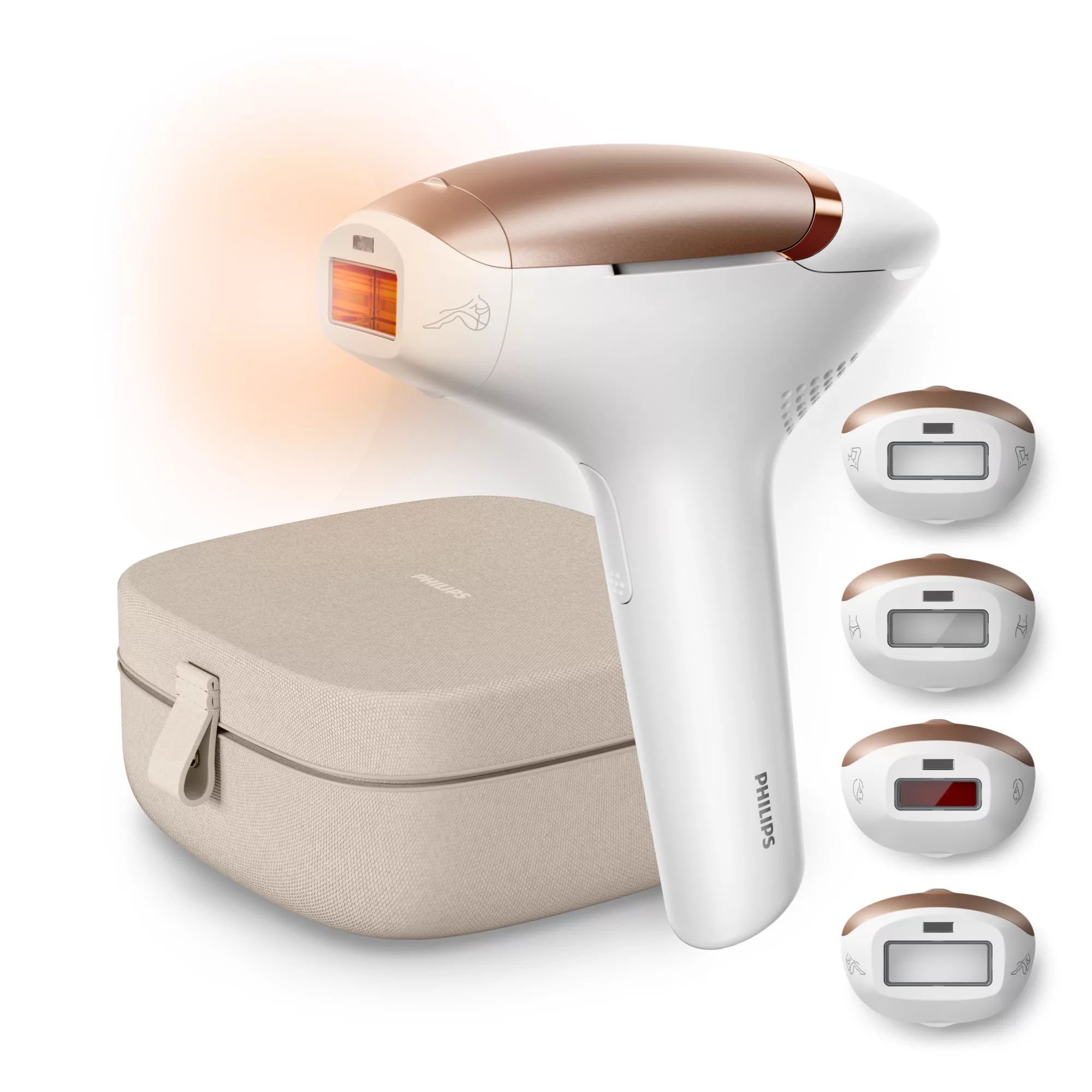 Philips BRI984 - Lumea IPL 9000 Series BRI984/00 IPL-hårfjerningsenhed med SenseIQ, Intenst pulserende lys (IPL), Hvid, Roseguld, Vekselstrøm, 100 - 240 V, 19.5 V