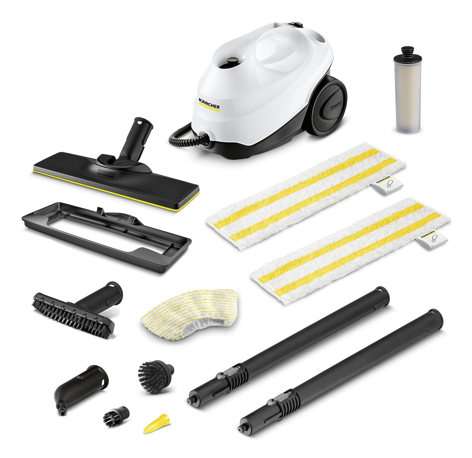 Kärcher SC 3 EasyFix Plus, Dampmoppe, 1 L, Hvid, Knapper, Dreje, 4 m, 1900 W