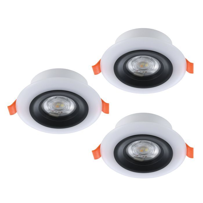 Eglo Calonge Einbauset Ø98 3X520lm+Rgb Edge Ferngesteuert Schwarz/Weiss