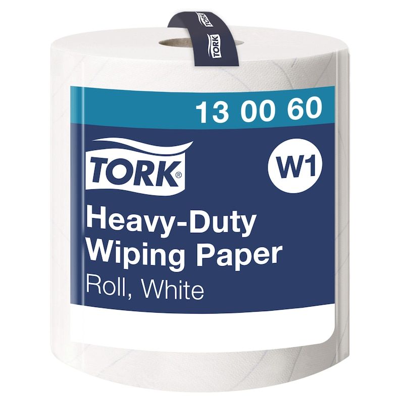 Aftørringspapir Tork W1 130060 Kraftig 2-lags Hvid 1000 Ark/rl.