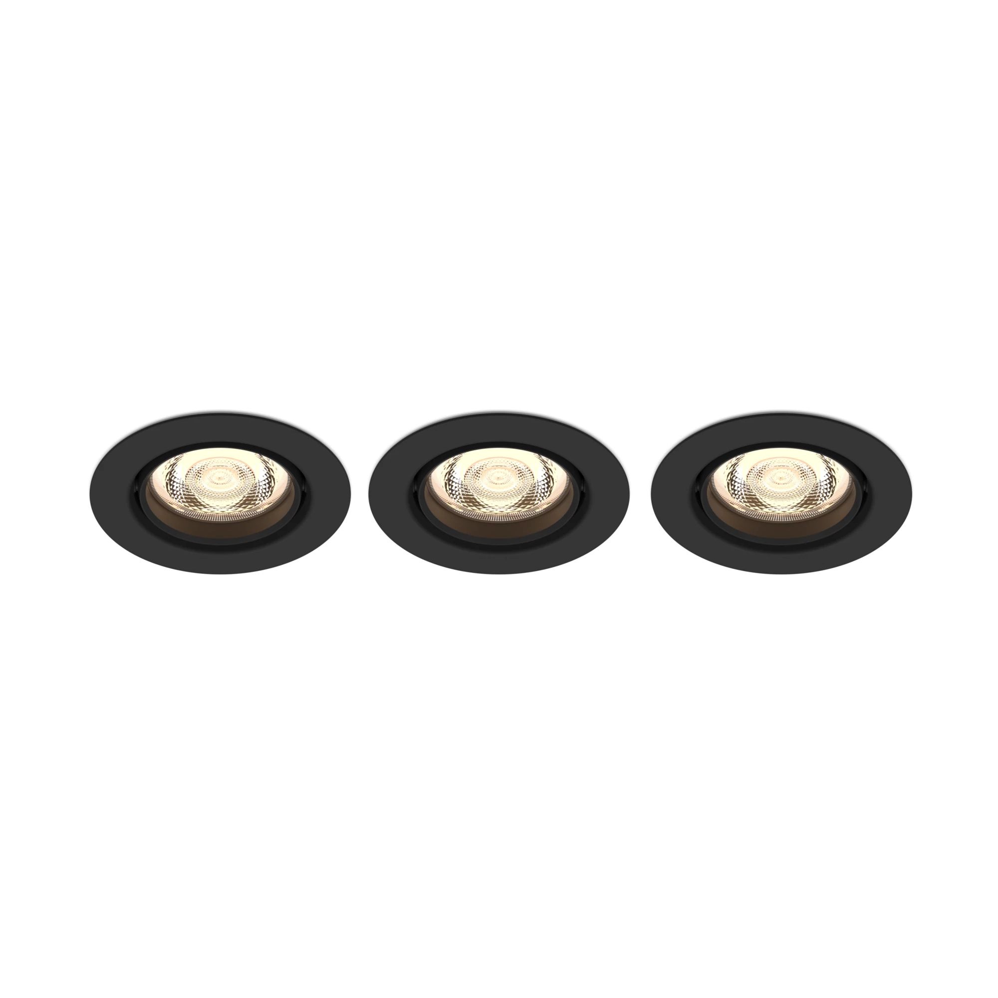 Philips Funktionel Planet indbygningsspot, Indbygget lysplade, Ikke-udskiftelig pære(r), LED, 2700 K, 500 lm, Sort