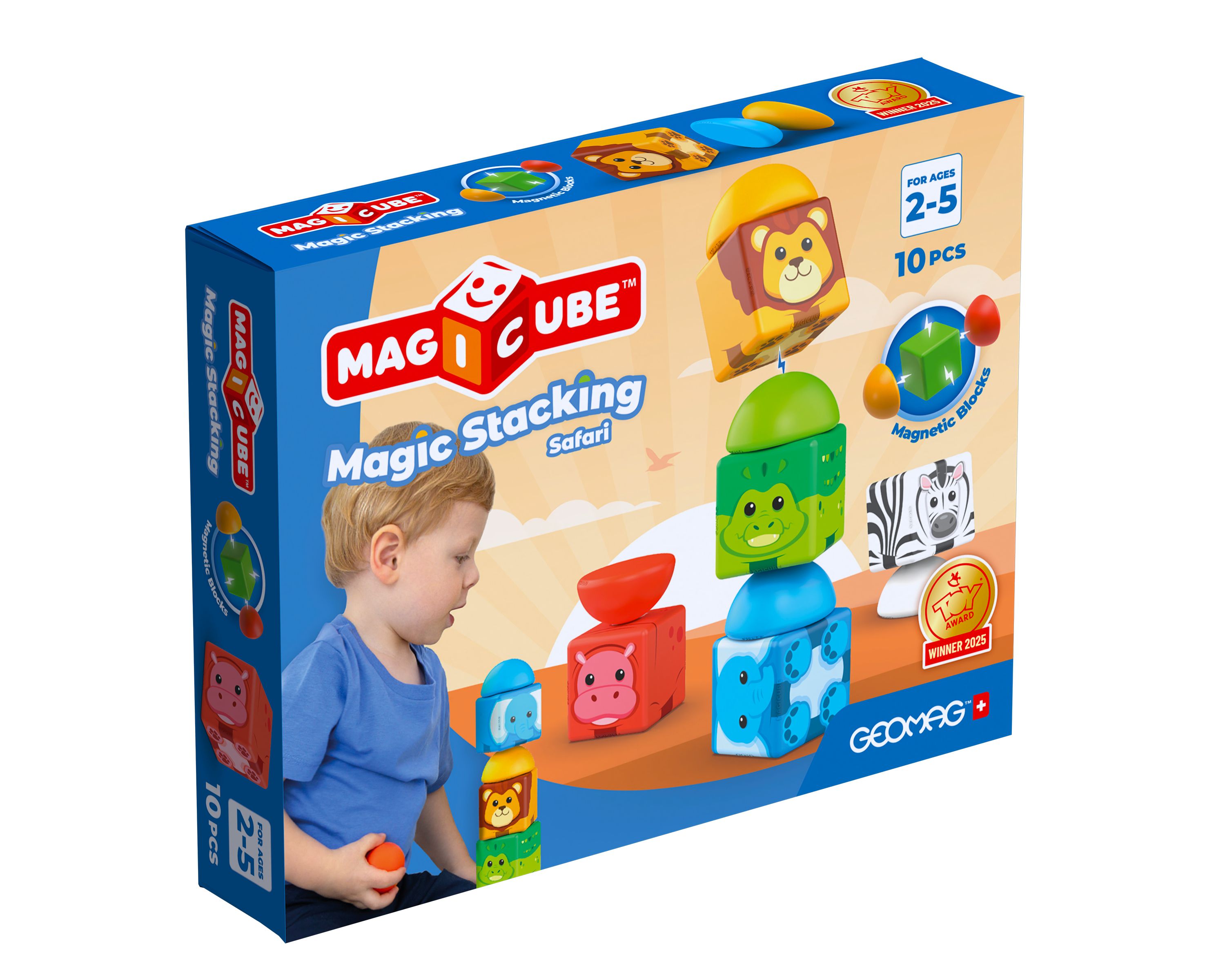Geomag Magnetsæt - Blocks Stacking Safari - 10 Dele