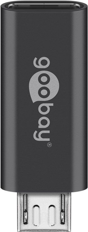 Goobay 55553, Usb Micro B, Usb C, Grå