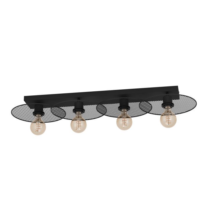 Eglo Ikeston Loft 4L E27 Sort/Gitter