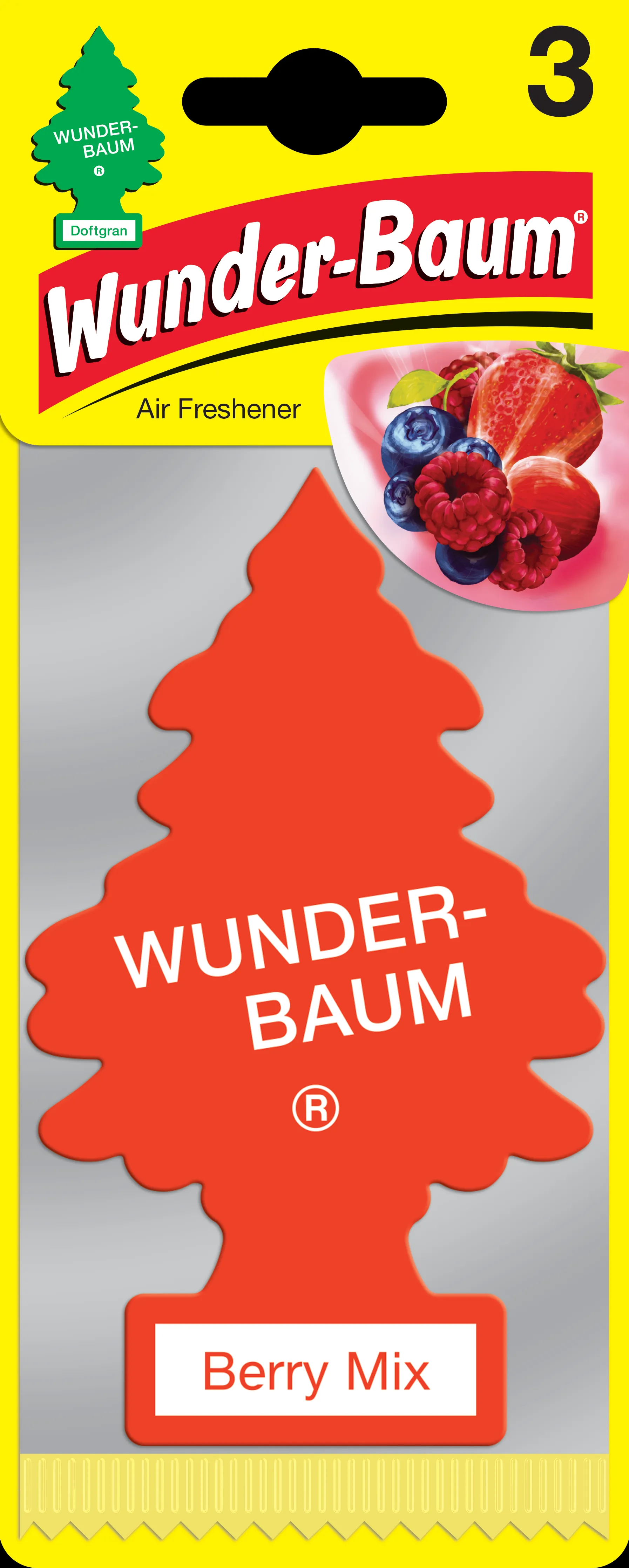 Wunder-Baum Scented Tree Berrymix - 3 st. | Bilvård & Biltillbehör - Interiör Bilvård - Luftfräschare | GameStuff