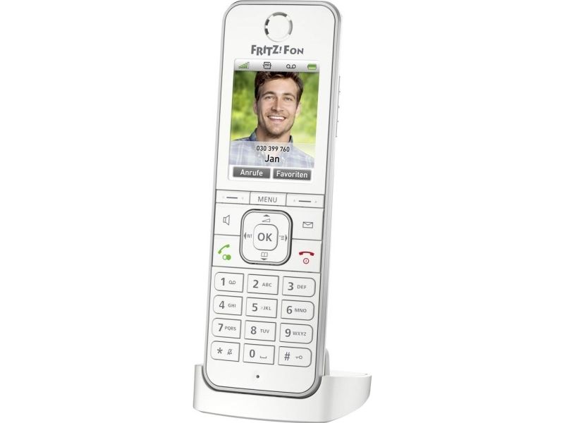 Avm Fritz!Fon C6 - Ledningsfri Voip Telefon - Med Internet Radio Med Opkalds-Id - Eco Dect\Gap - 3-Vejs Opkaldskapacitet - Sip