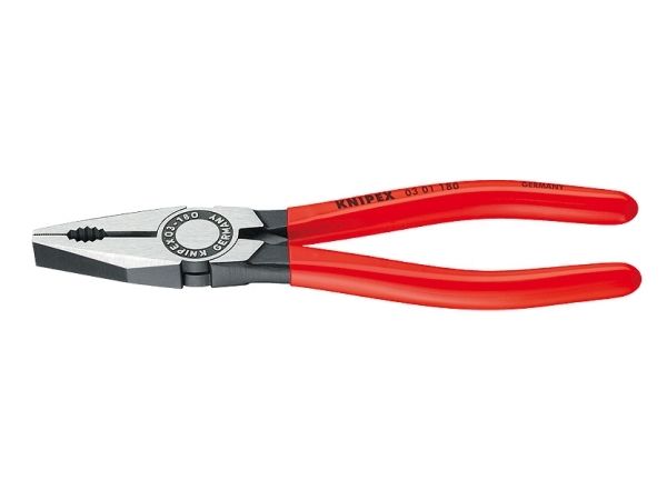 03 01 160, Kombinasjonstang, Stål, Plast, Rød, 160 mm, 187 g