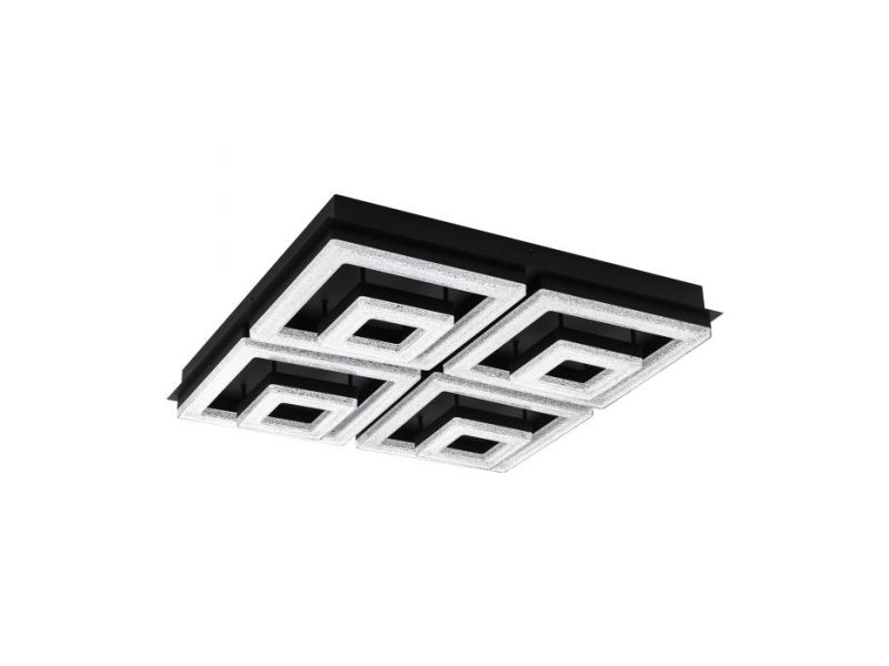 Eglo Fradelo 1 Loft 520X520 Sort/Krystal