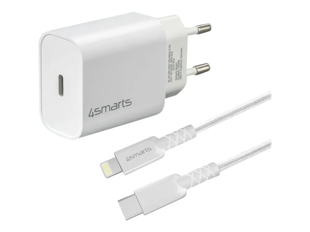 4smarts VoltPlug - Strömadapter - 20 Watt - 3 A - PD (24 pin USB-C) - vit | Tele & GPS - Batteri & Laddare - Laddare | GameStuff