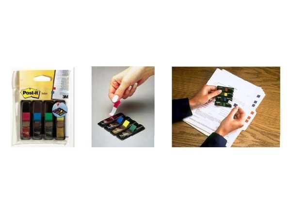 Indexfaner Post-It 12,5X43 Mm Med 4X35 Stk.