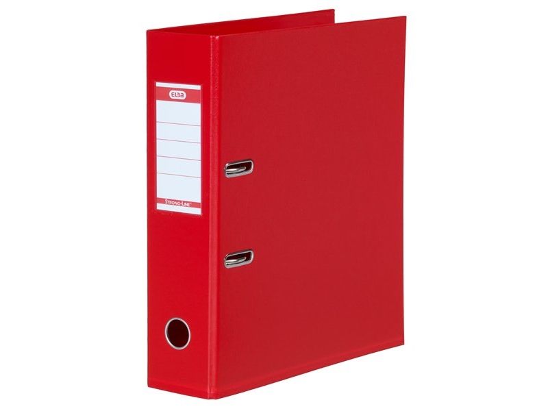 Brevordner A4 ELBA PP 80mm rød Strong-Line - (10 stk.)