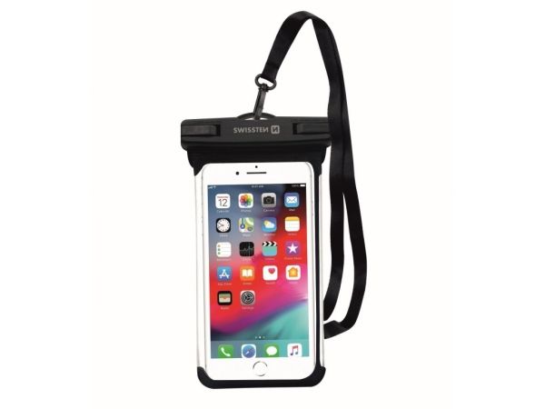 Swissten 32900800, Lommeetui, Universel, iPhone XS Max and smaller, 16,5 cm (6.5), Sort, Transparent
