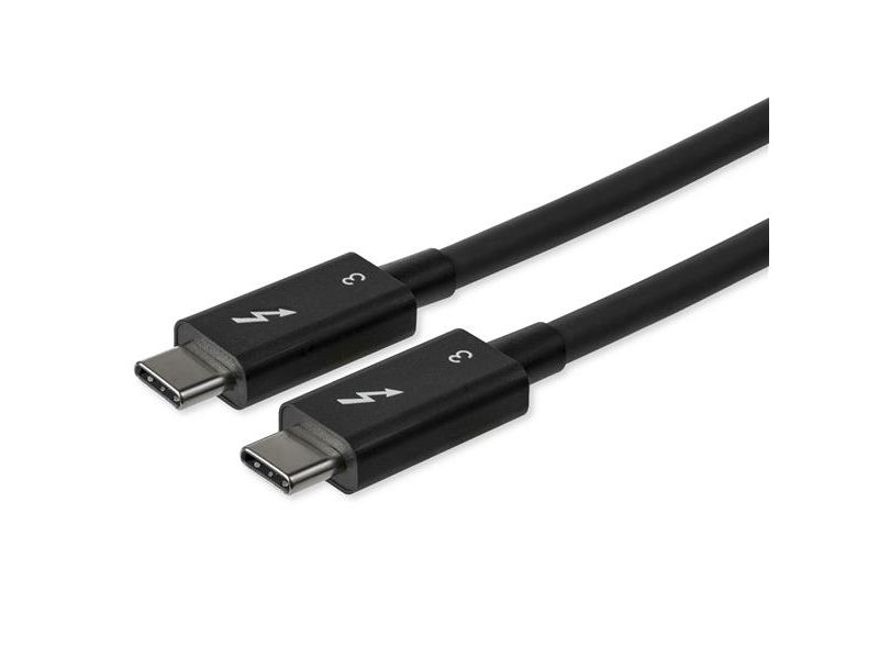 Startech.Com 2.6Ft (80Cm) Thunderbolt 3 Cable, 40Gbps, 100W Pd, 4K/5K Video, Thunderbolt-Certified, Compatible W/ Tb4/Usb 3.2/Displayport - Thunderbo
