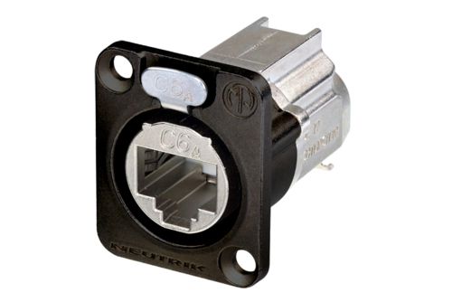 Neutrik Ne8fdx-Y6-B, Rj-45, Aluminium, Schwarz, Cat6a, Gold, 1000 V, 1,5 A