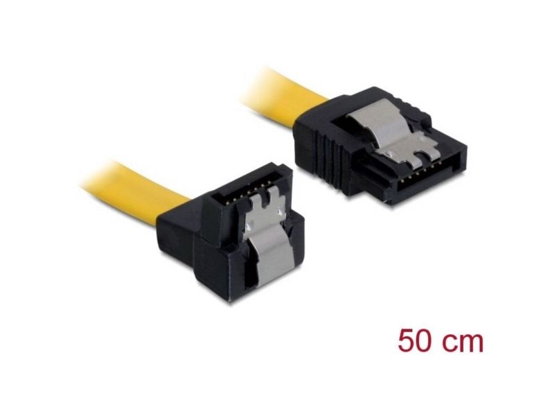 Delock 0.5M Sata Cable, 0,5 M, Gelb