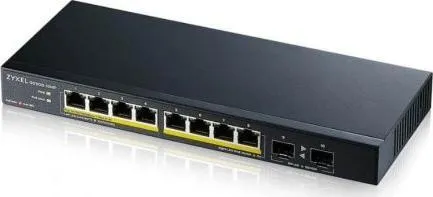 Zyxel GS1100-10HP - Switch - ohanterad - 8 x 10/100/1000 (PoE+) + 2 x Gigabit SFP - skrivbordsmodell, väggmonterbar - PoE+ (130 W) | Datortillbehör - Nätverk - Switchar | GameStuff