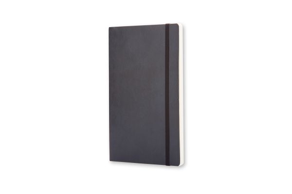 Moleskine Classic Notebook Large, Ulinjeret, Soft Cover Sort