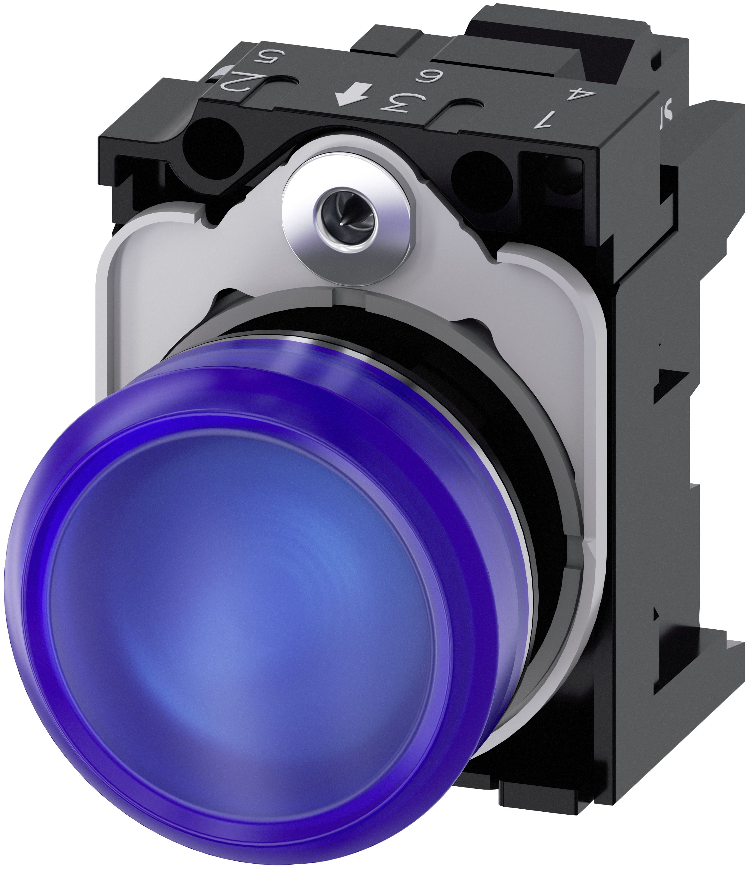 Siemens 3SU1152-6AA50-3AA0 Leuchtmelder 1 St., Blå, IP67, IP69K, 57 g, 100 mm, 50 mm, 30 mm