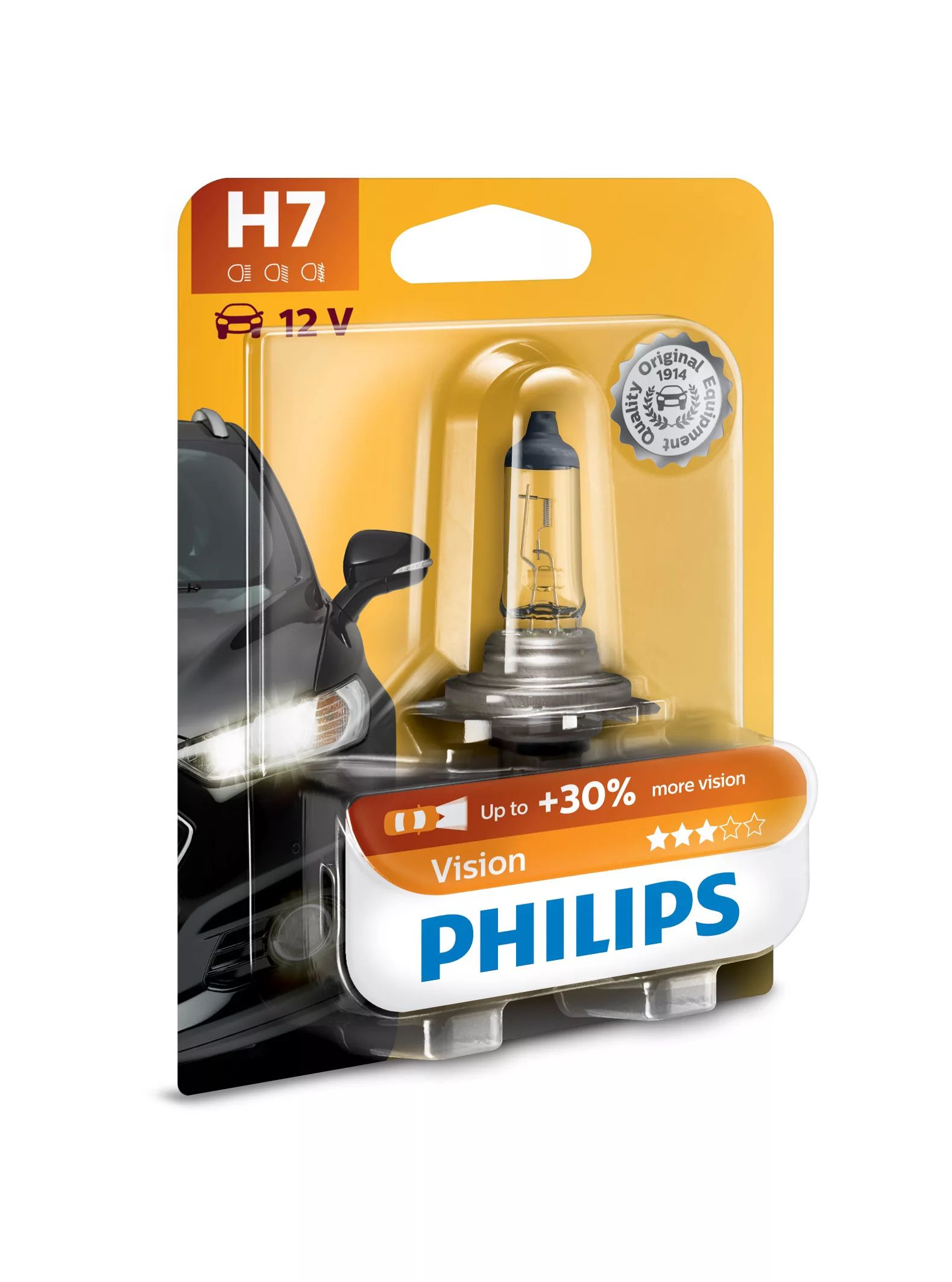 Philips Vision H7 Autopære til Forlygte (12V)
