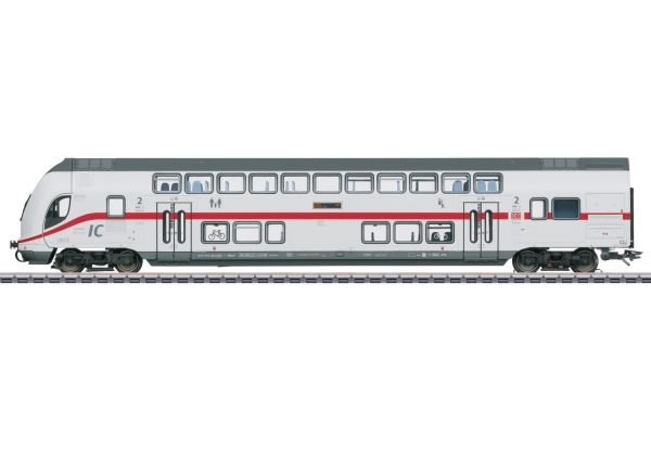 Märklin IC2 Type DBpbzfa 668.2 Bi-Level Cab Control Car, 2nd Class, HO (1:87), 15 År, Lys grå, 1 stk