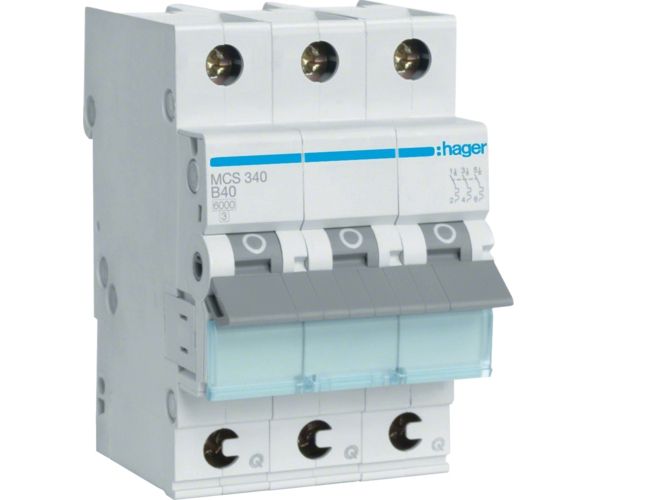 Afbryder For Overspænding 3P C 40A 6Ka Ac Quickconnect Mcs340