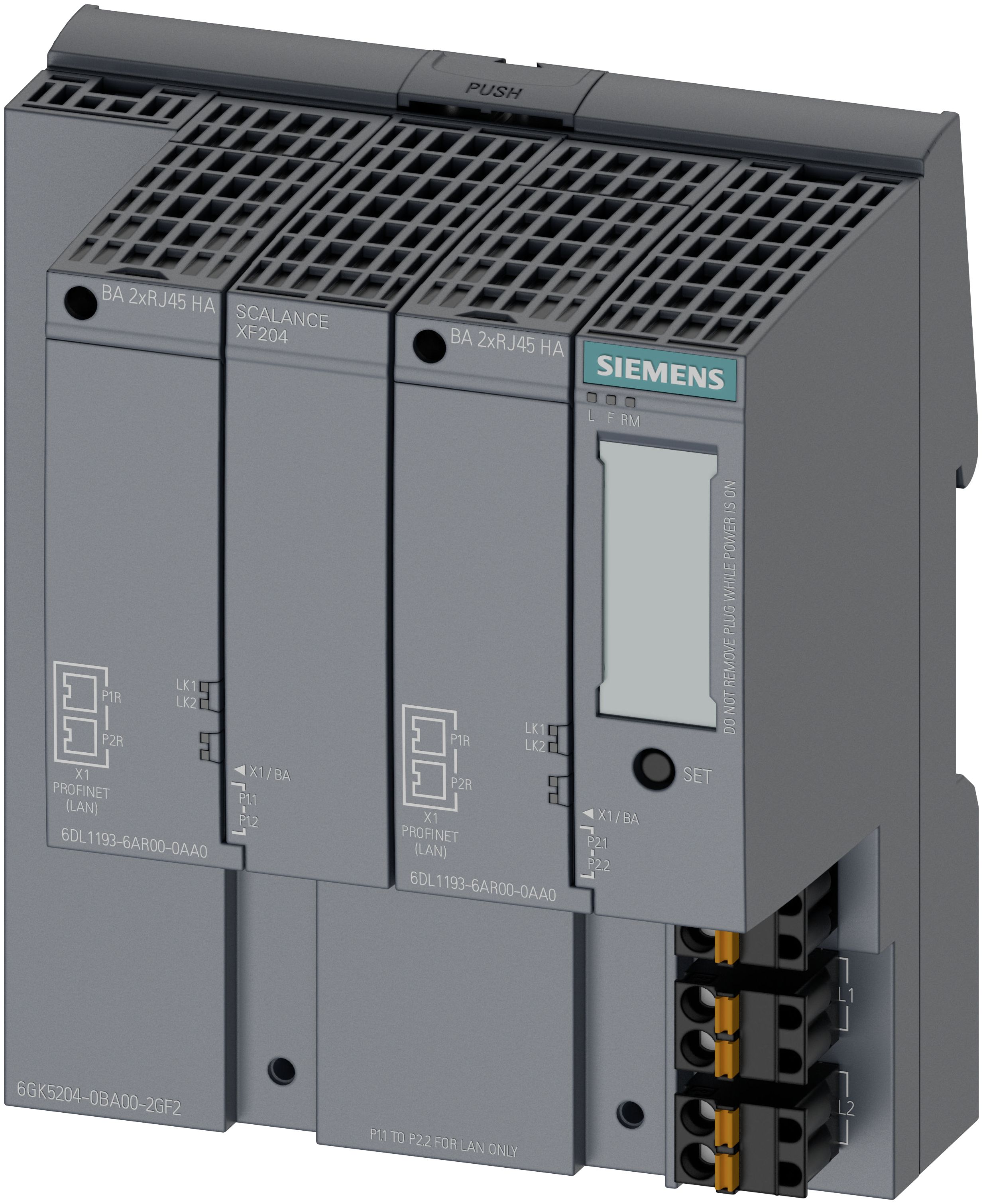 Siemens Scalance Xf204 (2Xba Rj45 Pre-Assembled), Managed
