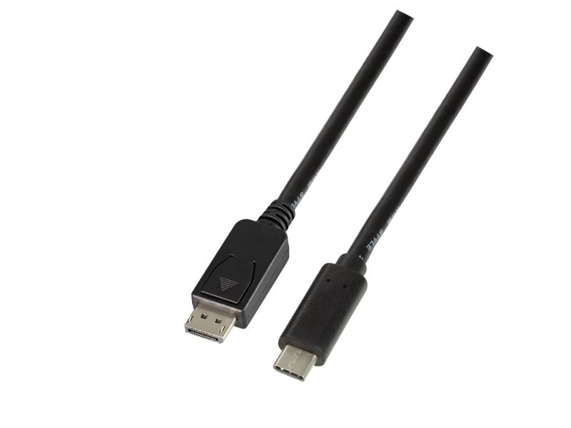 LogiLink UA0336, 3 m, USB Type-C, DisplayPort, Hanstik, Hanstik, Lige