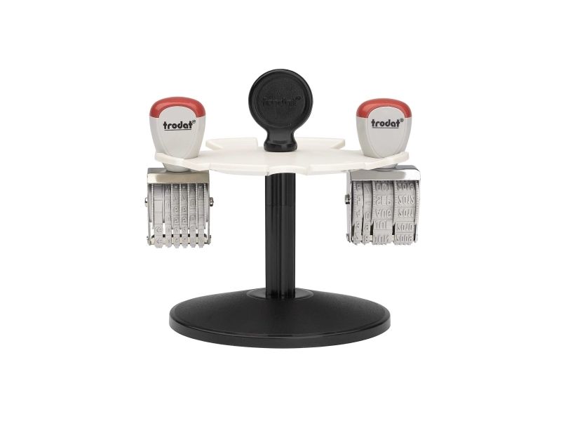 Trodat 3008, 8 stempel/stempler, Sort, Grå, 118 mm, 118 mm, 122 mm, 167,5 g