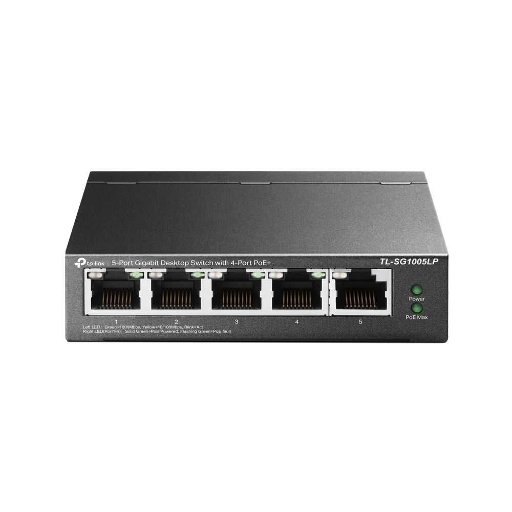 Tp-Link Tl-Sg1005lp 5-Port Gigabit-Netværksswitch, 4 Poe+-Porte