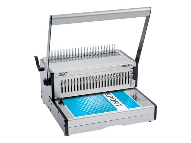 GBC CB30 Pro Heavy Duty Kammbindemaschine, Kapazität 500 A4-Blätter Silber