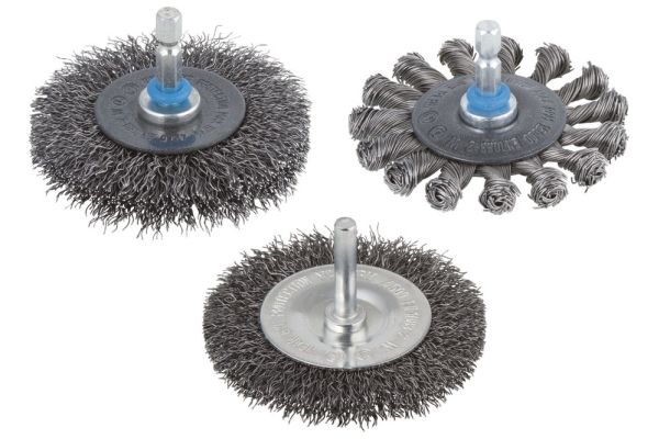 Wolfcraft, Ø100 mm x 16 mm stålbørsteskive