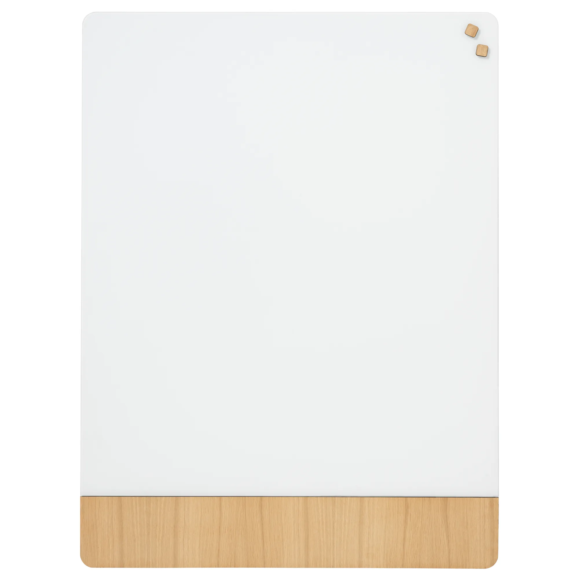 Magnetisk NAGA glastavle 120x90 cm mat glas hvid med egefiner | Möbler - Tavla & Displays - Glastavla | GameStuff