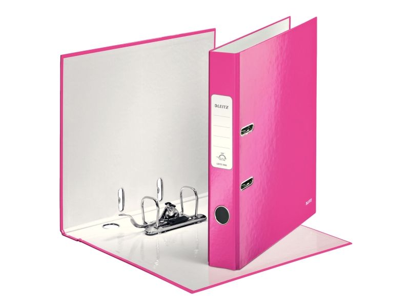 Leitz Brevordner 180° Wow Lamineret Pap A4/50 Mm, A4, Karton, Lyserød, 350 Ark, 80 G/M², 5 Cm