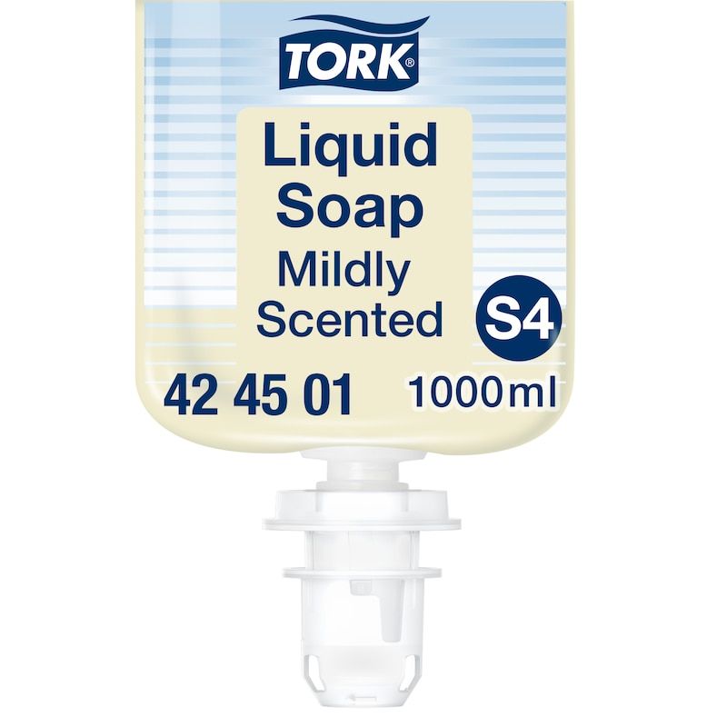 Tork S4 Flytande Tvål med Mild Doft, 1000 ml - (6 st x 1000 ml per kartong) | Rengöring - Avtorkning - Toalettpapper och dispensrar | GameStuff