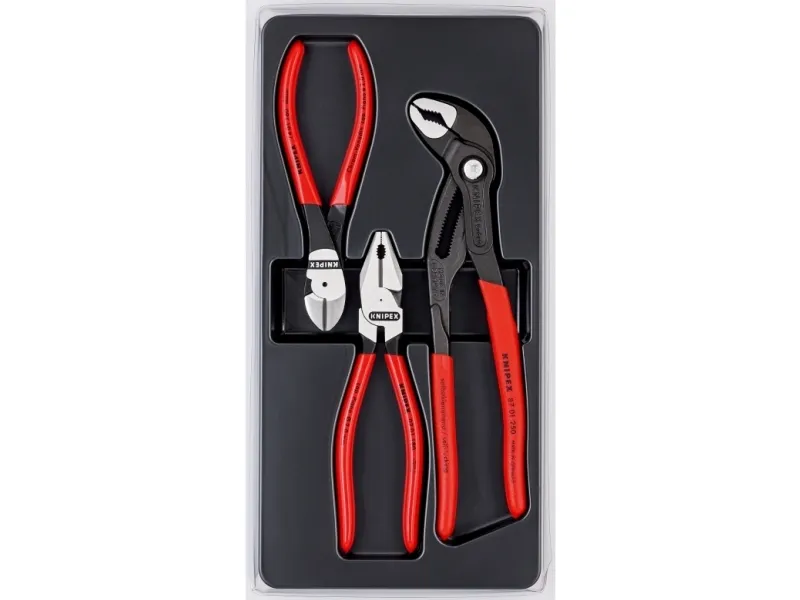 Knipex 00 20 10, Tangsæt, 3 mm, Plast, Rød, 170 mm, 40 mm