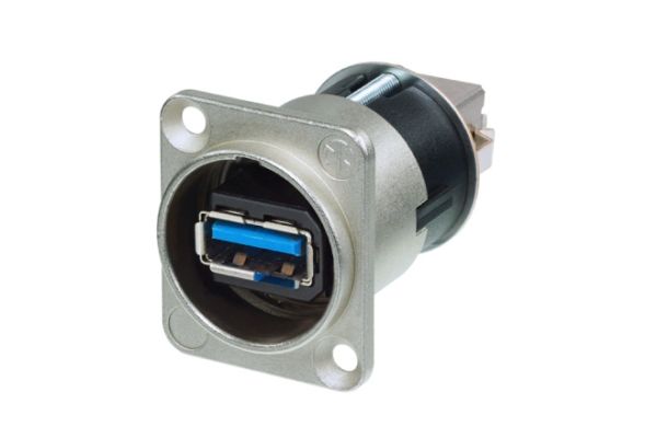 Neutrik Nausb3, Usb 3.0 Type A, Usb 3.0 Type B, Schwarz, Metallisch
